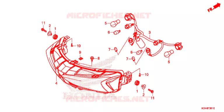 ACHTER COMBINATIE LICHT Honda SCOOTER 300 FORZA 2014  NSS300AE