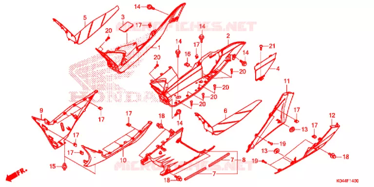 VLOER OPSTAP Honda SCOOTER 300 FORZA 2015  NSS300AF