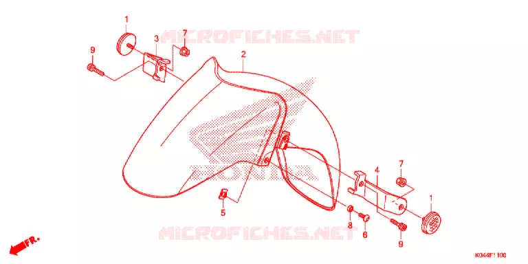 VOORSPATBORD Honda SCOOTER 300 FORZA 2015  NSS300AF