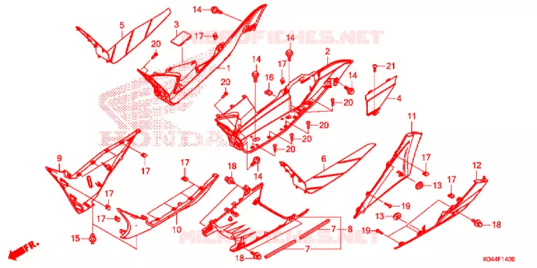 VLOER OPSTAP Honda SCOOTER 300 FORZA 2016  NSS300AG