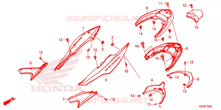 KONTPANEEL MIDDEN Honda SCOOTER 300 FORZA 2015  NSS300F