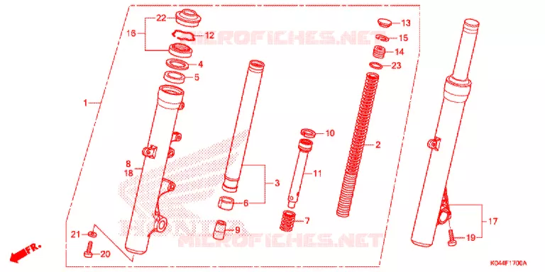 VOOR VORK Honda SCOOTER 300 FORZA 2015  NSS300F