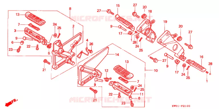 OPSTAP/KICKARM/ WISSEL PEDAAL Honda MOTO 400 BROS 1989  NT400K_II