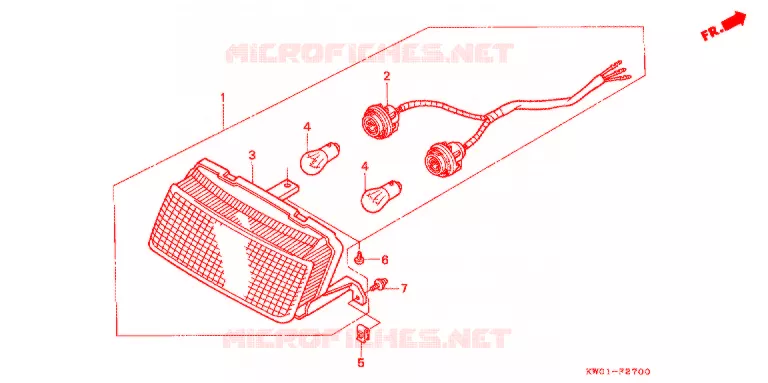 ACHTERLICHT(2) Honda MOTO 400 BROS 1990  NT400L