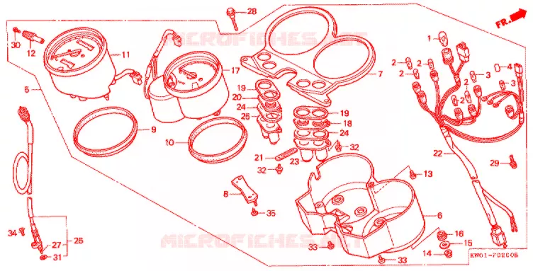 COMBINATIEMETER Honda MOTO 400 BROS 1991  NT400L
