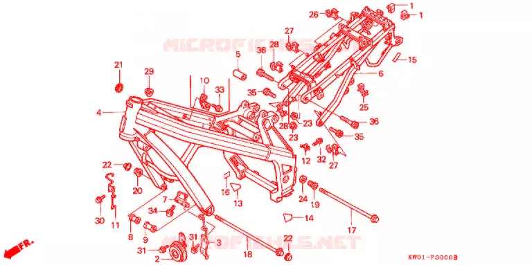 FRAME CHASSIS Honda MOTO 400 BROS 1991  NT400L