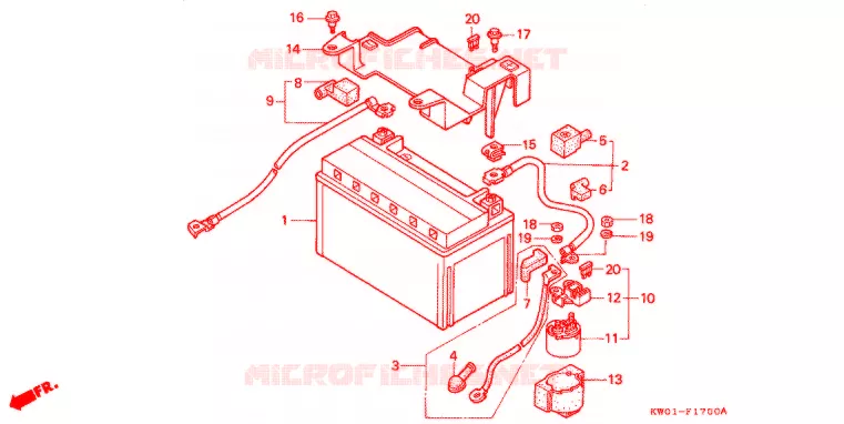 GEREEDSCHAP/ACCUVAK Honda MOTO 400 BROS 1991  NT400L