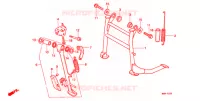 HOOFD STANDAARD/REMPEDAAL voor Honda NT 650 HAWK GT 1989