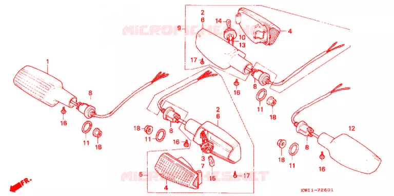 KNIPPERLICHT (2) Honda MOTO 650 BROS 1991  NT650L