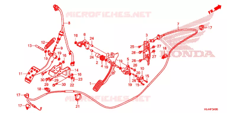OPSTAP/KICKARM/ WISSEL PEDAAL Honda ATV 1000 PIONEER 2016  SXS1000M5PG
