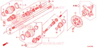 ACHTER VORK/PROPELLERAS(2) voor Honda PIONEER 500 M2 2016