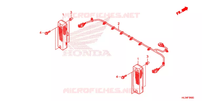 ACHTERLICHT(2) Honda ATV 700 PIONEER 2014  SXS700E