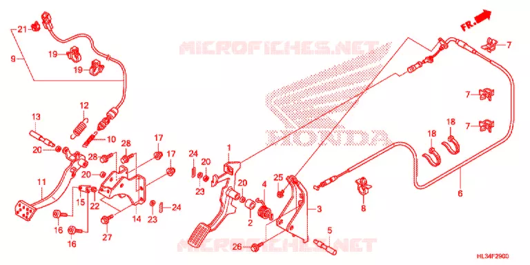 OPSTAP/KICKARM/ WISSEL PEDAAL Honda ATV 700 PIONEER 2014  SXS700E