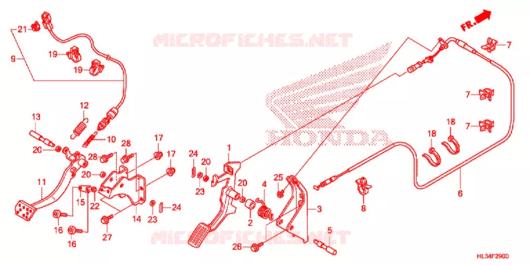 OPSTAP/KICKARM/ WISSEL PEDAAL Honda ATV 700 PIONEER 2014  SXS700E
