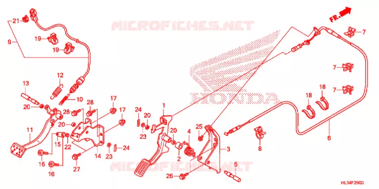 OPSTAP/KICKARM/ WISSEL PEDAAL Honda ATV 700 PIONEER 2014  SXS700E