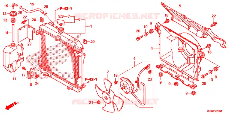 RADIATOR Honda ATV 700 PIONEER 2014  SXS700M2E