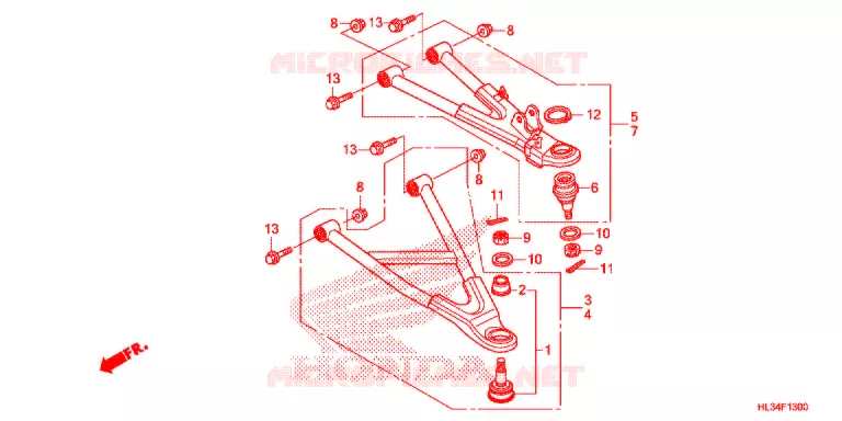 VOOR ARM Honda ATV 700 PIONEER 2014  SXS700M2E