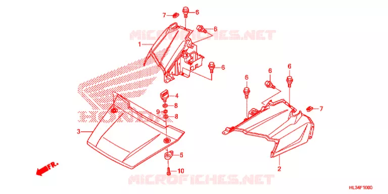 VOORSPATBORD / TREEPLANK Honda ATV 700 PIONEER 2014  SXS700M2E