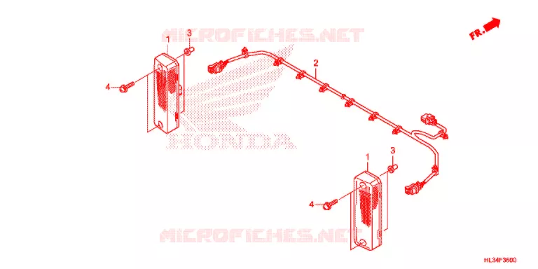 ACHTERLICHT(2) Honda ATV 700 PIONEER 2014  SXS700M2E