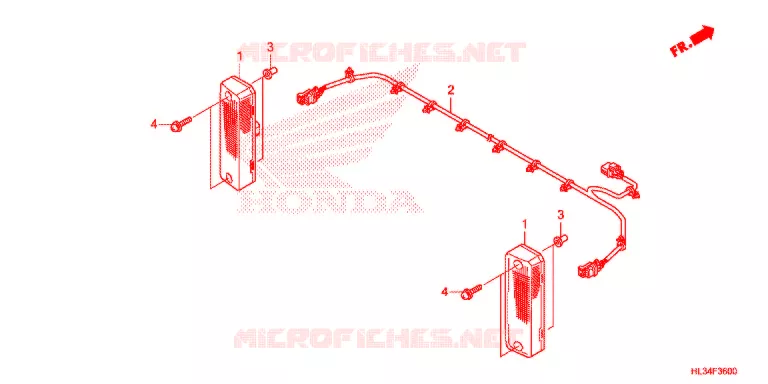 ACHTERLICHT(2) Honda ATV 700 PIONEER 2014  SXS700M2E