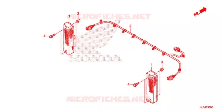 ACHTERLICHT(2) Honda ATV 700 PIONEER 2014  SXS700M2E