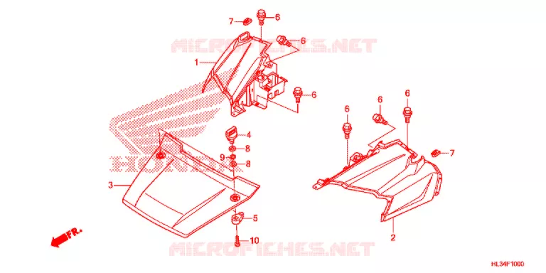 VOORSPATBORD / TREEPLANK Honda ATV 700 PIONEER 2016  SXS700M2G