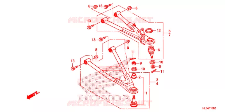 VOOR ARM Honda ATV 700 PIONEER 2016  SXS700M2G