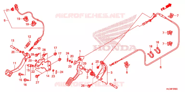 OPSTAP/KICKARM/ WISSEL PEDAAL Honda ATV 700 PIONEER 2016  SXS700M2G