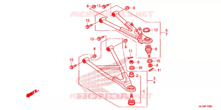 VOOR ARM Honda ATV 700 PIONEER 2016  SXS700M2G