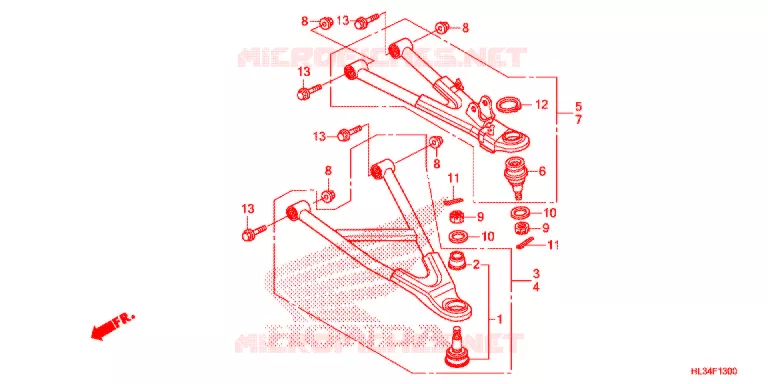 VOOR ARM Honda ATV 700 PIONEER 2015  SXS700M4F