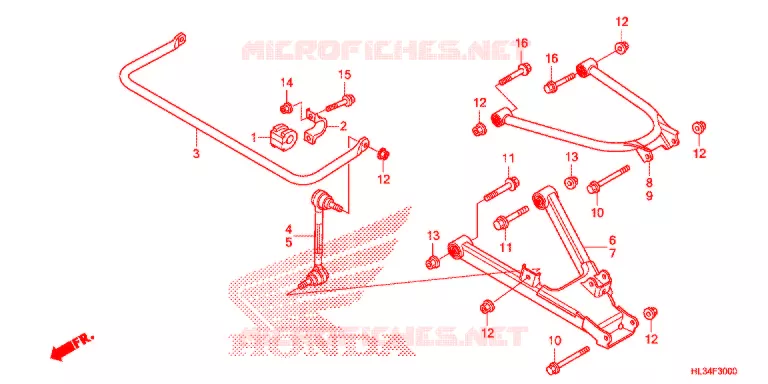ACHTER ARM Honda ATV 700 PIONEER 2016  SXS700M4G
