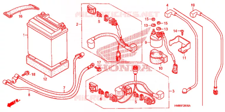 GEREEDSCHAP/ACCUVAK Honda ATV 250 FOURTRAX 2008  TRX250TM8
