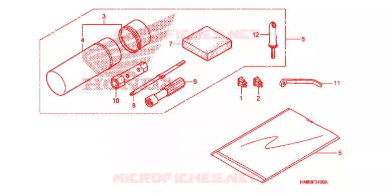 GEREEDSCHAP/ACCUVAK Honda ATV 250 FOURTRAX 2008  TRX250TM8