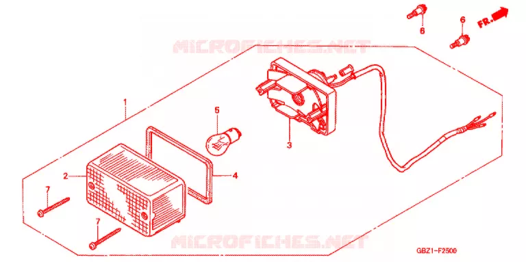 ACHTERLICHT(2) Honda MOTO 50 MAGNA 2007  MG507