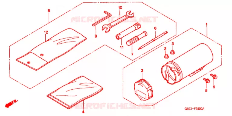 GEREEDSCHAP/ACCUVAK Honda MOTO 50 MAGNA 2007  MG507