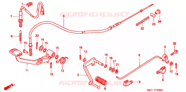 OPSTAP/KICKARM/ WISSEL PEDAAL Honda MOTO 50 MAGNA 2007  MG507