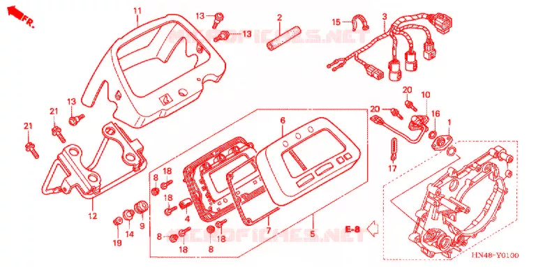 COMBINATIEMETER Honda ATV 350 FOURTRAX 2004  TRX350FM4