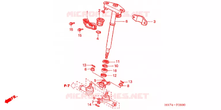 STURING AS Honda ATV 350 FOURTRAX 2005  TRX350FM4