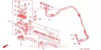ACHTER REM HOOFD CILINDER voor Honda BIG ONE 1000 BLACK 1994