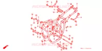 FRAME CHASSIS voor Honda BIG ONE 1000 BLACK 1994