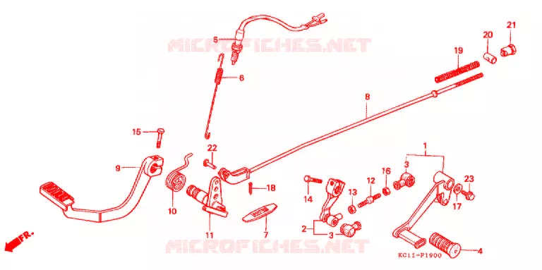 WISSEL PEDAAL/REMPEDAAL/KICKSTARTER ARM Honda MOTO 125 CB 2001  CB125T1
