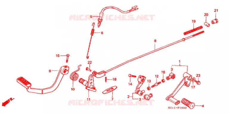 WISSEL PEDAAL/REMPEDAAL/KICKSTARTER ARM Honda MOTO 125 CB 1996  CB125TP