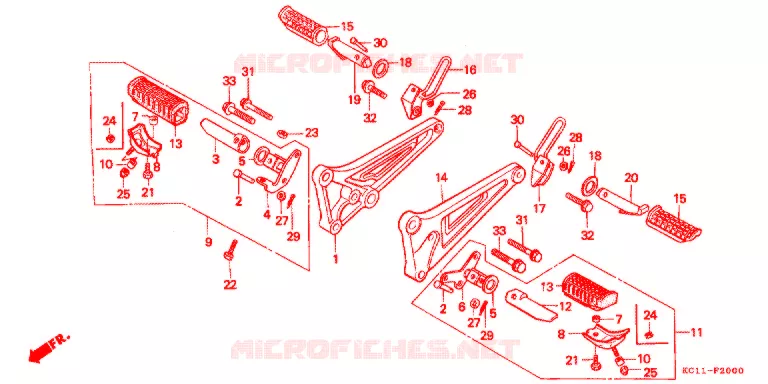 OPSTAP/KICKARM/ WISSEL PEDAAL Honda MOTO 125 CB 1997  CB125TP_DS