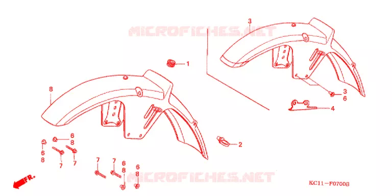 VOORSPATBORD Honda MOTO 125 CB 2000  CB125TW