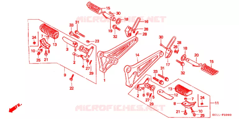 OPSTAP/KICKARM/ WISSEL PEDAAL Honda MOTO 125 CB 1998  CB125TW_DS
