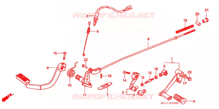 WISSEL PEDAAL/REMPEDAAL/KICKSTARTER ARM Honda MOTO 125 CB 2000  CB125TW_DS