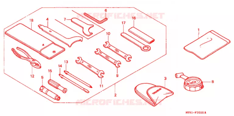 GEREEDSCHAP/ACCUVAK Honda MOTO 400 CB 1994  CB400F2R