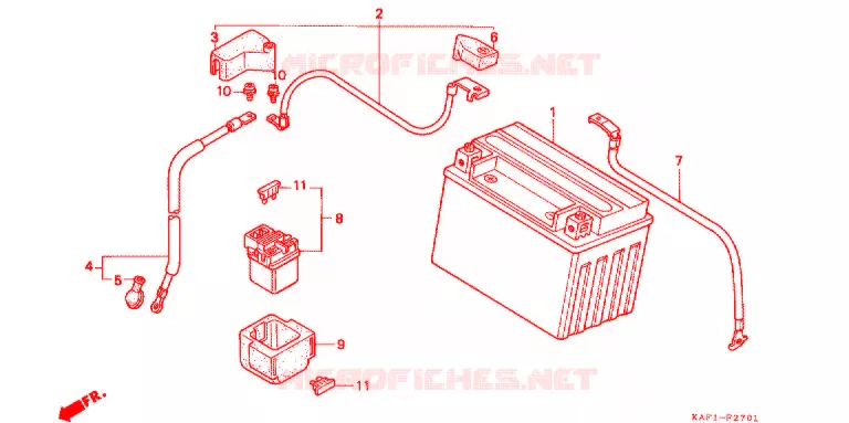 ACCU (2) Honda MOTO 400 CB 1991  CB400FM