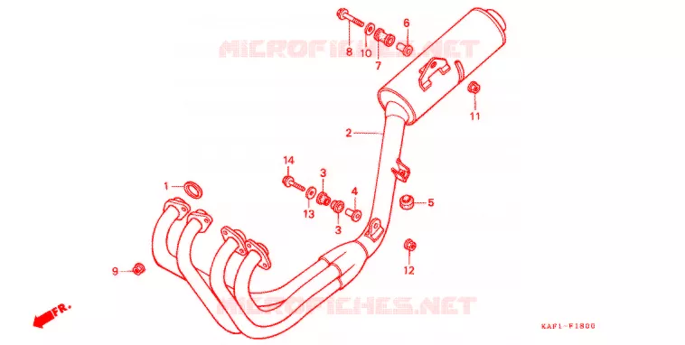 UITLAATDEMPER(2) Honda MOTO 400 CB 1991  CB400FM