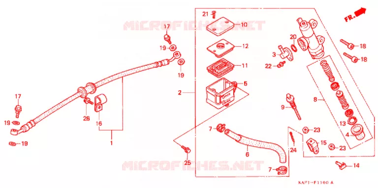 ACHTER REM HOOFD CILINDER Honda MOTO 400 CB 1991  CB400FM_II